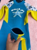Bộ bơi giữ nhiệt vải dày, dài tay dáng liền, màu xanh hình sao, Dive & Sail