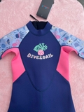Bộ bơi giữ nhiệt màu than, dáng dài liền, vải dày 2.5mm, Dive & Sail