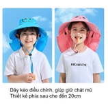 Mũ vành rộng chống nắng che gáy cho bé YUKE