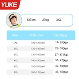 Bộ bơi cộc tay bé trai, màu trắng xanh, quần 2 lớp, chống nắng UPF 50+, YUKE