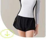 Bộ bơi nữ chống nắng UPF 50+, dài tay, kháng Clo, màu trắng, 361