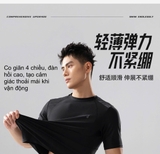 Bộ bơi nam cộc tay, chống nắng UPF50+, kháng Clo, màu đen, 361