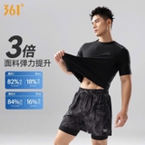 Bộ bơi nam cộc tay, chống nắng UPF50+, kháng Clo, màu đen, 361