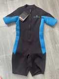 Bộ bơi giữ nhiệt cộc tay, màu đen xanh, vải dày 2.5mm, Dive & Sail