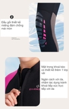 Bộ bơi giữ nhiệt bé gái dài, đen tay hồng, vải dày 2.5mm, Dive & Sail