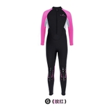 Bộ bơi giữ nhiệt bé gái dài, đen tay hồng, vải dày 2.5mm, Dive & Sail