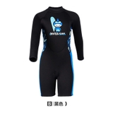 Bộ bơi giữ nhiệt trẻ em, dài tay, màu đen, vải dày 2.5mm, Dive & Sail