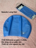 Mũ bơi cho người tóc dài Speedo Adult Plain Moulded Silicone – Long hair