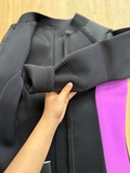 Áo bơi giữ nhiệt nữ, màu đen tím, vải dày 3.0mm, Dive & Sail