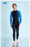 Bộ bơi giữ nhiệt dài tay, dáng liền, đen tay xanh, vải dày 3.0mm, Dive Sail