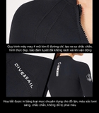 Bộ bơi nữ giữ nhiệt, chống lạnh cơ thể, vải 2mm, màu đen dáng rời Dive & Sail