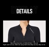 Áo bơi nữ giữ nhiệt dài tay, màu đen, kéo khoá, vải dày 2.0mm Dive Sail