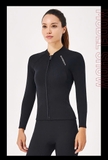 Áo bơi nữ giữ nhiệt dài tay, màu đen, kéo khoá, vải dày 2.0mm Dive Sail
