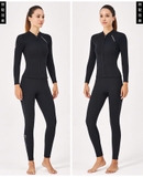 Quần bơi dài giữ nhiệt nữ, màu đen, vải dày 2.0mm Dive & Sail