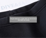 Quần bơi dài giữ nhiệt nữ, màu đen, vải dày 2.0mm Dive & Sail