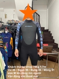 Bộ bơi giữ nhiệt nam dài tay, đen tay xanh, vải dày 2mm, DiveSail