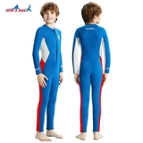 Bộ bơi giữ nhiệt cho bé, xanh liền dài tay chân, vải dày 2.5mm, Dive Sail