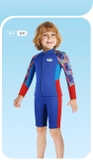 Bộ bơi giữ nhiệt cho bé, dài tay, màu xanh, dáng rời, vải dày 2.5mm, Dive & Sail