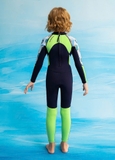 Bộ bơi chống lạnh trẻ em, dài tay đen xanh, khủng long, vải dày 1.5mm, Dive & Sail