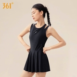 Bộ bơi 361 nữ, mẫu mới dáng liền, thon gọn tôn dáng, màu đen, liền chân váy