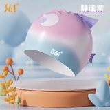 Mũ bơi trẻ em 361, hình cá, chống thấm nước, không gây khó chịu, dùng được cho tóc dài