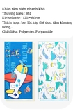 Khăn nhanh khô 361 trẻ em, thấm hút tốt, bơi lội, tắm biển, in hình ngộ nghĩnh đáng yêu