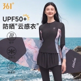 Bộ bơi nữ 361, dài tay, chống nắng UPF 50+, giúp dáng thon gọn, hàng cao cấp