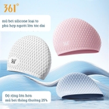 Mũ bơi silicone 361 người lớn, kích thước lớn cho người tóc dài, chống nước, co giãn cao