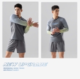 Bộ bơi nam 361, dài tay chống nắng UPF 50+, thoáng khí mau khô, màu đen, Training