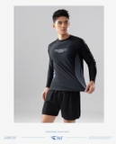 Bộ bơi nam 361, dài tay chống nắng UPF 50+, thoáng khí mau khô, Training, màu xám