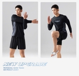 Bộ bơi nam 361, dài tay chống nắng UPF 50+, thoáng khí mau khô, Training, màu xám