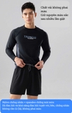 Bộ bơi nam 361, dài tay chống nắng UPF 50+, thoáng khí mau khô, màu đen, Training