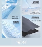 Bộ bơi nam 361, dài tay chống nắng UPF 50+, thoáng khí mau khô, Training, màu xám