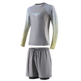 Bộ bơi nam 361, dài tay chống nắng UPF 50+, thoáng khí mau khô, màu đen, Training