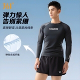 Bộ bơi nam 361, dài tay chống nắng UPF 50+, kháng Clo, Racing, màu xanh