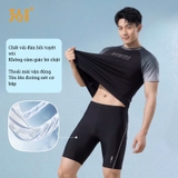 Bộ bơi nam 361 cộc tay, kiểu dáng thời trang, chống nắng UPF 50+, Rowing, xanh đen