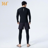 Bộ bơi nam 361, chống nắng UPF 50+, dài tay chân, thời trang lịch sự, màu đen Sport