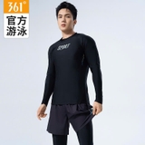 Bộ bơi nam 361, chống nắng UPF 50+, dài tay chân, thời trang lịch sự, màu đen Sport