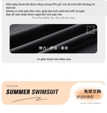 Bộ bơi nữ 631 thon gọn dáng, vải chống nắng UPF 50+, cộc tay, than cam