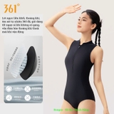 Bộ bơi 361 nữ, liền thân tôn dáng, màu đen thời trang, co giãn thoáng khí