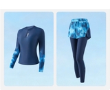 Bộ bơi nữ 361 dài tay chân, lịch sự chống nắng UPF 50+, bảo vệ da, màu xanh