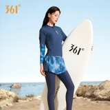 Bộ bơi nữ 361 dài tay chân, lịch sự chống nắng UPF 50+, bảo vệ da, màu xanh