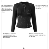 Bộ bơi nữ 361, dài tay chân, chống nắng UPF 50+, màu đen, quần liền 2 lớp