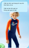 Bộ bơi chống nắng cho bé dài tay dáng liền kháng Clo xanh than Dive&Sail