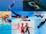 Bộ bơi giữ nhiệt trẻ em vải dày 2.5mm dài tay dáng liền màu xanh đen Dive & Sail