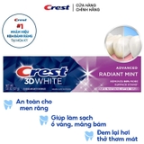Kem Đánh Răng Sạch Mảng Bám, Sạch Mảng Bám Crest 3D White Advanced Radiant Mint