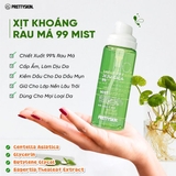 Xịt khoáng rau má PrettySkin The Peru Jeju Cica 99 mist 100ml