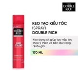 Gel Giữ Nếp Double Rich Giữ Tóc Cố Định Hair Spray Strong Hold 170ml
