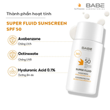 Kem chống nắng BABE Super Fluid