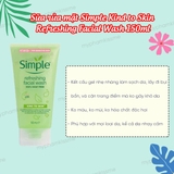 Sữa rửa mặt dạng gel Simple Kind To Skin Refreshing Facial Wash